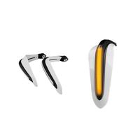 LOCKMEIHUA Protège-Mains Universel pour Guidon De Moto C&fmoto, 15-22 Mm Protège-Mains De Moto(White-Yellow LED)