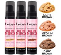 LOCKMIO - teinte naturelle en Mousse de Mousse teintée en Spray pour femmes, 100ML, perruques en maille, colorant Invisible ajusté pour la peau, perruque de Cosplay, brume de teinture 100ml Light Brow