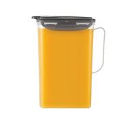 LocknLock Aqua Carafe d'eau avec poignée en plastique sans BPA avec couvercle à rabat, idéale pour faire du thé et des jus de fruits, 2 litres, gris
