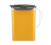 LocknLock Aqua Pichet d'eau pour porte de réfrigérateur avec poignée en plastique sans BPA avec couvercle à rabat, parfait pour faire du thé et des jus, 3 litres, gris