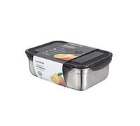 LocknLock Boîte de conservation en acier inoxydable avec couvercle, 2,7 l, 265 × 185 × 85 mm, sans BPA, passe au lave-vaisselle, passe au congélateur jusqu'à -20 °C, boîte de rangement en acier