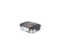 LocknLock Boîte de conservation en acier inoxydable avec couvercle, 320 ml, 155 × 120 × 45 mm, sans BPA, passe au lave-vaisselle, au congélateur jusqu'à -20 °C, boîte de rangement en acier inoxydable