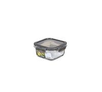 Lock&Lock Boîte en verre rectangulaire 750 ml – Résiste chaleur & congélateur -20°C Gris 155×155×69mm