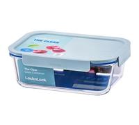 LocknLock Récipient de conservation alimentaire rectangulaire en verre transparent Menthe 2 l