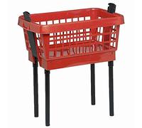 Lockweiler Panier à linge avec pieds rouges 65 cm