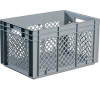 Lockweiler Conteneur de transport gerbable L600xl400xH420mm gris PP poignée traversante par Quantité:1