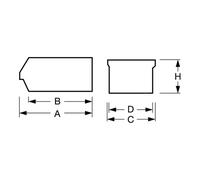 LOCKWEILER Boîtes de rangement ouvertes L230/200xl150xH130mm ( 9000448511 )