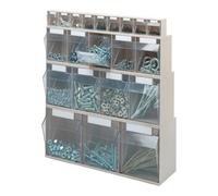 Lockweiler Casier transparent H113xl600xP91mm 6 x B plastique bleu LOCKWEILER Quantité:1