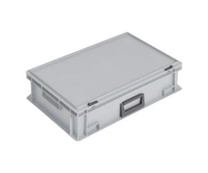 Lockweiler coffret plastique L600xl400xH163 mm PP 1 manche fermoir coulissant gris 33 l Quantité:1