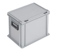 Lockweiler coffret plastique L400xl300xH333 mm PP 2 manches fermoir coulissant gris 31 l Quantité:1