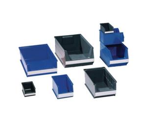 Lockweiler Lockweiler Bac de rangement visible gris pour env. 23 l L.500/450×I.310×H.200 mm en PE empilable Quantité:10