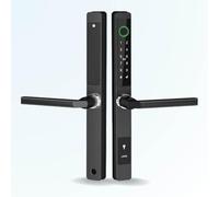 LOCKY-11 Serrure connectée Biométrique, Code, Badge, App, Bluetooth, Entraxe 85 mm, Ultra fine
