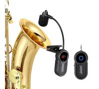 Lococo Microphone sans Fil pour Saxophone, UHF pour Instruments de Musique, Récepteur et émetteur sans Fil Rechargeables, Applicable pour Saxophone/Trompette/Trombone