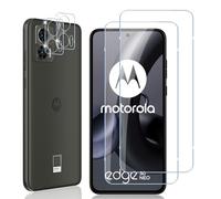 Locofun 2 Pièces Verre Trempé pour Motorola Moto Edge 30 Neo avec 2 Pièces Caméra Arrière Protecteur, Dureté 9H Film Protection écran en sans Bulles,Ultra HD Film Vitre Trempé