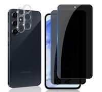 Locofun Anti-Espion Protecteur d'écran pour Samsung Galaxy A55, [2+2 Pièces] Anti-Spy Verre Trempé avec Protecteur d'Objectif de Caméra, Dureté 9H 3D Privacy Film Protection