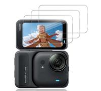 Locofun Verre Trempé pour Insta 360 GO Ultra, 3 Pièces Protection écran Film, Dureté 9H Film Objectif Ultra HD Vitre Trempé, Sans Bulles