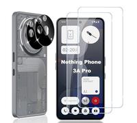 Locofun Verre Trempé pour Nothing Phone 3A Pro 5G, 2 Pièces Protection écran Film avec 2 Pièces Caméra Arrière Protecteur, Dureté 9H Film Objectif Ultra HD Vitre Trempé