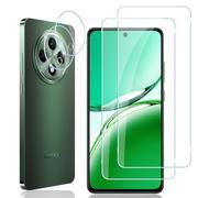 Locofun Verre Trempé pour Oppo Reno 12 F/Reno 12 FS, 2 Pièces Protection écran Film avec 2 Pièces Caméra Arrière Protecteur, Dureté 9H Film en sans Bulles,Ultra HD Vitre Trempé