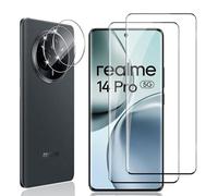 Locofun Verre Trempé pour realme 14 Pro 5G, 2 Pièces Protection écran Film avec 2 Pièces Caméra Arrière Protecteur, Dureté 9H Film Objectif Ultra HD Vitre Trempé