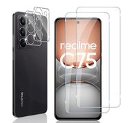 Locofun Verre Trempé pour Realme 14X 5G / Realme C75 4G, 2 Pièces Protection écran Film avec 2 Pièces Caméra Arrière Protecteur, Dureté 9H Film Objectif Ultra HD Vitre Trempé