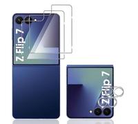 Locofun Verre Trempé pour Samsung Galaxy Z Flip 7 / Z Flip7, 2 Pièces Protection écran Externe Film avec 2 Pièces Caméra Arrière Protecteur, Dureté 9H Film Objectif Ultra HD Vitre Trempé