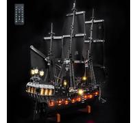 LocoLee Kit d'éclairage compatible avec le bateau pirate Lego Captain Jack Sparrow - Pas de modèle uniquement - Accessoires d'éclairage LED compatibles avec les icônes Lego Black Pearl 10365 (modèle