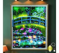 LocoLee Kit d'éclairage compatible avec Lego 31220 Claude Monet - Pont au-dessus d'un étang de nénuphars - Pas de modèle réel uniquement - Éclairage LED compatible avec Lego 31220 Monet (Version