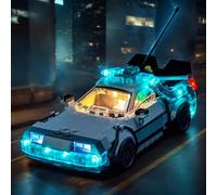 LocoLee Kit d'éclairage compatible avec Lego 77256 Time Machine de Retour vers le futur - Pas de modèle réel uniquement des lumières, accessoires d'éclairage LED compatibles avec Lego Delorean