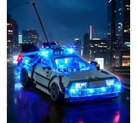 LocoLee Kit d'éclairage personnalisé compatible avec Lego 77256 Time Machine de Retour vers le futur - Pas de modèle réel uniquement, accessoires d'éclairage LED compatibles avec Lego Delorean