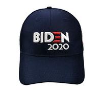 LOCOMO Joe Biden 2020 Casquette de baseball avec visière brodée Motif drapeau américain - Bleu - Taille Unique