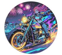 Locomotive 1000 Pièces Puzzle Circulaire Classiques Cool Fille Puzzles Difficile Impossible Cadeau Unique pour Adultes Et Enfants 1000pcs (67.5x67.5cm)