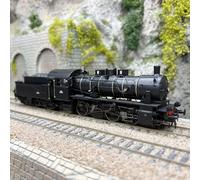 Locomotive à vapeur 2-040-D-65, "Calais", livrée noire, SNCF, Ep. III, digital s