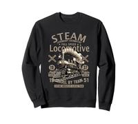 Locomotive à Vapeur Machine à Vapeur Train à Vapeur Sweatshirt