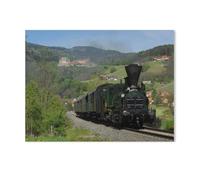 Locomotive à Vapeur sur Le Leibenfelder Höhe à Deutschlandsberg，Puzzle 1000 Pièces d'impression Haute Définition Défiez Le Problème Stimuler La Créativité Jeu Interactif（38x26cm）-AE94