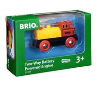 BRIO World - 33594 - Locomotive à Pile Bidirectionnelle Jaune - Train électrique avec Fonction Lumineuse - pour Circuit de Train en Bois - Jouet pour Garcons et Filles dès 3 Ans