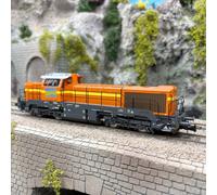 Locomotive Diesel Jouef HJ2472S Millet Rail, Vossloh DE 18, livrée Orange-Grise, épisode VI, avec décodeur sonore DCC,