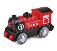 HaPe Locomotive électrique pour circuit en bois – Jeu éducatif 3+ Avance/Recule, lampe avant