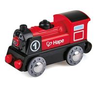 HaPe Locomotive électrique pour circuit en bois – Jeu éducatif 3+ Avance/Recule, lampe avant