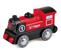 Locomotive en bois éléctrique - HAPE - Avec lampe frontale et inversion de sens