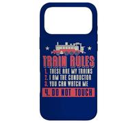 Locomotive Fan Funny Train Rules Citation Railroad Model Train Coque pour iPhone 17 Pro Max
