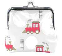 Locomotive Personnalisée Alouette Gris Mignon Porte-Monnaie pour Femmes Cuir Kiss Lock Changement Titulaire Carte, Locomotive Mélèze Gris, Classique, Locomotive Mélèze Gris, Classique, Locomotive