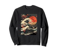 Locomotive Train Japanese Wave Art Sweatshirt