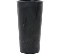 LOCON Stone Pot de Fleurs, en Plastique, avec Insert, Noir, Aspect béton, 30 x 57 cm