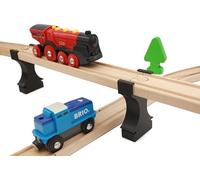 Locorico - 4 Piles de ponts pour Train en Bois (Empilable)