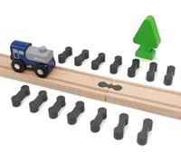 Locorico - Pack de 15 Raccords Male en Forme d'Os pour Train en Bois Compatible Brio