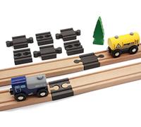 Locorico - Pack de Raccords pour Train en Bois Compatible Brio