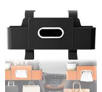 LOCPUFF Car Multifunctional Seat Back Waterproof Storage Bag, Universal Car Organizers with Cup Holders, Seat Back Storage Box (black)