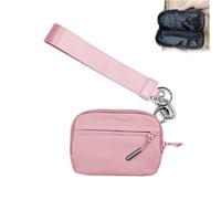 LOCPUFF Corelration The Wallet 2nd Gen, Wristlet Nylon Wallets, Waterproof Nylon Material Zippered Card Case, Wristlet Wallets for Womens (Pink)