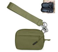 LOCPUFF Corelration The Wallet 2nd Gen, Wristlet Nylon Wallets, Waterproof Nylon Material Zippered Card Case, Wristlet Wallets for Womens (Green)