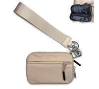 LOCPUFF Corelration The Wallet 2nd Gen, Wristlet Nylon Wallets, Waterproof Nylon Material Zippered Card Case, Wristlet Wallets for Womens (Khaki)